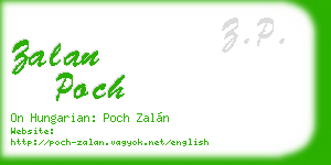 zalan poch business card